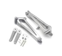 Motorcycle Footrest Foot Peg Bracket Set For YAMAHA YZF R1 YZF-R1 2009 2010 2011 2012 2013 2014 Rear Passenger Motorbike Foot Pegs(Silver)