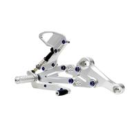 Motorcycle Footrest Foot Pegs For Aprilia For RS660 For TUONO660 2021-2023 Motorcycle Rearset Footpeg Footrest Foot Peg Pedal CNC Adjustable Aluminum Accessories(SILVER BLUE)