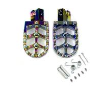 Motorcycle Footrest Foot Pegs For CR For CRF125 250 500 230 For 450R Motorcycle CNC Feet Foot Poses Pegs Pedal Off-Road FootRest Pedals Pit Bike Footpegs(Colorful)
