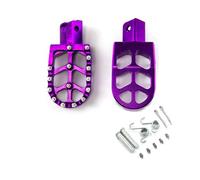 Motorcycle Footrest Foot Pegs For CR For CRF125 250 500 230 For 450R Motorcycle CNC Feet Foot Poses Pegs Pedal Off-Road FootRest Pedals Pit Bike Footpegs(Purple)