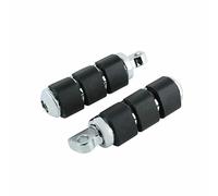 Motorcycle Footrest Foot Pegs For Softail FXST Dyna Low Rider Electra Glide FX XL Sportster Motorcycle Anti Vibration Rubber Footpegs Footrest(Chrome)