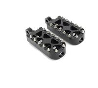Motorcycle Footrest Foot Pegs For Sportster 883 For XL For Dyna Fat For Street Bob Softail Fat Boy For MX Foot Pegs Footrest Gear Toe Shift Brake Pedals Shifter Pegs(Black silver set A)