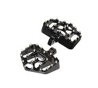 Motorcycle Footrest Foot Pegs For Touring For Road For Glide For FLT 1986-2022 For Softail For FL For Dyna For FLD Motorcycle Floorboard Riot Foot Pegs Footrest Pedals(Black Gold)