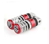 Motorcycle Footrest Foot Pegs Universal Man Street Motorcycle Foot Rest Scooter Foot-Peg With Spring Motorbike Pedal(Red)