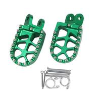 Motorcycle Footrest Footpegs Pedal Parts Compatible With Africa Twin XRV 650 XRV 750 XRV650 XRV750 Bike Models Aftermarket Replacement(Green)