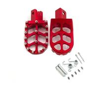 Motorcycle Footrest For CR For CRF125 250 500 230 For 450R Motorcycle CNC Feet Foot Poses Pegs Pedal Off-Road FootRest Pedals Pit Bike Footpegs(Red)