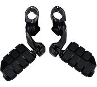 Motorcycle Footrest For Spo&rtster Softail For Dyna Electra Glide Road For King Street Highway Pegs Foot With 1.25" Guard 1/4(Black)