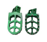 Motorcycle Footrest Motocross Parts Footpegs Foot Rests Pegs Pedal Footrests For Kawasaki KX65 KX80 KX85 KX100 KX112 KLX140 KLX140L KLX140G(Green)