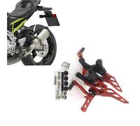 Motorcycle Footrest Motorcycle Accessories Adjustable Front Pedal Footpeg For Kawasaki Z900 Z 900 2017-2024 2018 2019 2020 2021 2022 2023 Set Foot Peg(Black- Silver)