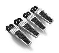 Motorcycle Footrest Motorcycle Footpegs Foot Rest Peg Pedals For Kawasaki GPZ 600 R For Ninja 1985 1986 1987 1988 1989 1990 Front Rear Footrests Accessory(Silver)