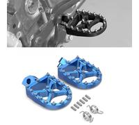 Motorcycle Footrest Motorcycle Pegs Rest For Suzuki DR650S DR650SE 1996-2024 2023 2022 2021 2020 2019 2018 Enlarged Footrests Footpegs Wide/Fat Foot Pedal(Blue)