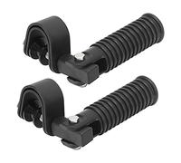 Motorcycle Footrest, Pair of Motorcycle Foot Pegs Clamp Footrest Mount for 1in Engine Crash Bar Guard (Black)