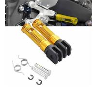 Motorcycle Footrest Pedal For Y-AMAHA MT-09 Tracer 2015 2016 2017 2018 2019 2020 2021 Motorcycle Rider Footpeg Front Footrest(Yellow)