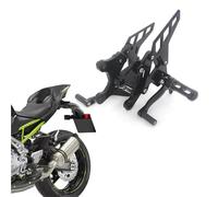 Motorcycle Footrest Set Foot Peg Pedal Accessories For Kawasaki Z900 Z 900 2017-2024 2018 2019 2020 2021 2022 2023 Adjustable Footpeg(Black- Silver)