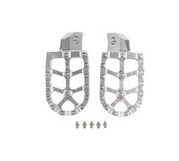 Motorcycle Footrests Footpegs For KX 125 250 500 KDX 200 220 R 200R 220R 250 KDX200 RKX500 HGNMPGVVTZ(Silver)