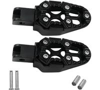 Motorcycle Footrests For moto Foot Pedal 1 Pair Motorcycle Modification Aluminum Alloy Pedals Rear(Black)