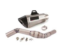 Motorcycle For CFMOTO 400NK 650NK 650MT All Year Slip On Exhaust Pipe Carbon Fiber Muffler Tail Tip Connect Link Tube Removable DB Killer