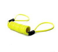Motorcycle For Disc Brake Lock Security Rope Lanyard 120cm with Stretchable Steel Wire and Dual Loops (Yellow)
