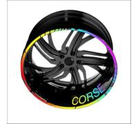 Motorcycle For Ducati For Monster For Multistrada-Performance Racing Rim Sticker Wheel Decal Corse(Color2)