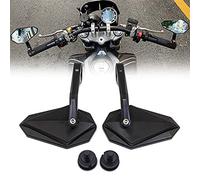 Motorcycle For For Mondial HPS 125 300 CR150 Black CNC Aluminium Handlebar End Rearview Side Mirror 10mm Bolt-On