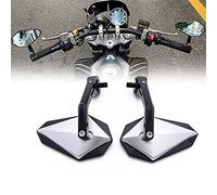Motorcycle For For Mondial HPS 125 300 CR150 Black CNC Aluminium Handlebar End Rearview Side Mirror 10mm Bolt-On