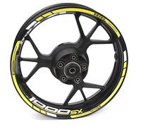 Motorcycle for Kawasaki Z1000sx Z1000SX Reflective Wheel Rim Stripe Decal Sticker Front Rear Full Set Wheel hub Sticker(Color12)