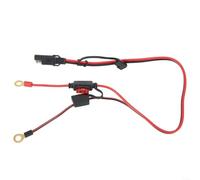 Motorcycle for sae to Ring Terminal Harness 60cm for battery Extension Cable for Charger for tractor Lawn Mower 12V-24V 10A Fused Wire Kit