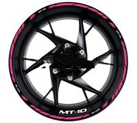 Motorcycle for Yamaha MT-10 Mt10 Front and Rear Tire Waterproof Sticker Reflective Stripe Rim Set Decal Wheel hub Sticker(Color13)