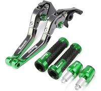 Motorcycle For YAMAHA TENERE900 2019-2021 Aluminum Adjustable Brake Clutch Levers Handlebar Hand Grips ends(Green1)