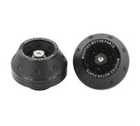 Motorcycle Fork Axle Protectors Anti-Drop Decor Black Silver(black)
