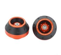 Motorcycle Fork Axle Protectors Anti-Drop Decor Black Silver(orange)