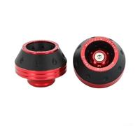 Motorcycle Fork Axle Protectors Anti-Drop Decor Black Silver(red)