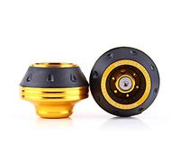 Motorcycle Fork Frame Sliders, CNC Aluminum Front Fork Wheel Frame Sliders Wheel Crash Protector Motorbike Falling Scooter Moped (Gold)
