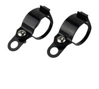 Motorcycle Fork Mount Bracket 35-50mm Adjustable Clamp for Fog Lights Indicators - Alloy Black Pair