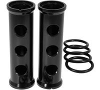 Motorcycle Fork Protector 39mm Motorcycle Front Upper Fork Cover Lower Gaiters Boots Shock Dust Fit For Harley Sportster XL883 1200 Dyna(3Holes Tube)