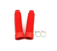 Motorcycle Fork Protector Motorcycle Front Fork Shock Absorber Dust Cover Proof Fit For Yamaha YBR 125 YS125 YS150 SR125 SR250 JYM TTR125(Red)