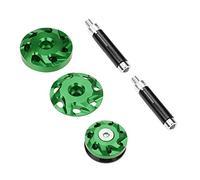 Motorcycle Frame Hole Decorative Cap Cover for Z1000 Red, Aluminum Alloy, 5 Pieces - Durable CNC Machined, Anti - Rust Finish, Easy Installation for 2010-2016 Models (Green)