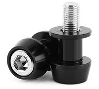Motorcycle Frame Screw Sliders Swingarm M8 Spools Arm Screws CNC Aluminum M8 Motorcycle Arm Screws Swing Arm Support 2 Pieces for 8mm Rear Rocker Black