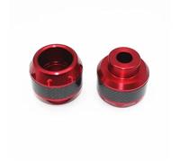 Motorcycle Frame Sliders 2pcs Aluminum Carbon Fiber Universal Motorcycle Drop Protector Front Slider Fork Cup Anti-fall Multi-color Falling Protector Bar(Red)