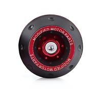 Motorcycle Frame Sliders, CNC Aluminum Front Fork Wheel Frame Sliders Motorbike Falling Scooter Moped (Red)