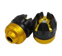 Motorcycle Frame Sliders Front Fork Wheel Slide Kit Crash Pad Shock Absorption Racing Supplies Fitment Left Right(Gold)