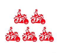 Motorcycle Friendly Stickers for Personal Expression with Industrial Strength and Robust PVC Backing (red)