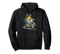 Motorcycle Frog Costume for Bikes and Toad Lovers Pullover Hoodie
