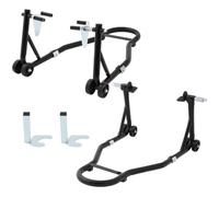 Motorcycle Front and Rear Paddock Stand, 550 kg Wheel Lift with Adjustable Width, Heavy-Duty Steel Swingarm Spool Stand for Sport Bikes, Dirt Bikes, Chain Maintenance and Storage