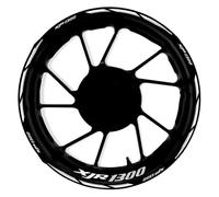 Motorcycle Front and Rear Wheel Hub 17 Inch Sticker Waterproof Reflective Rim Decal Stickers for Y&amaha XJR1300(Style 3)