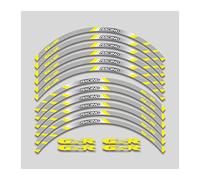 Motorcycle Front And Rear Wheels Edge Outer Rim Sticker Reflective Stripe Wheel Decals For SUZUKI For GSR 600 GSR600 For GSR GNITRIMS(Yellow Titanium)