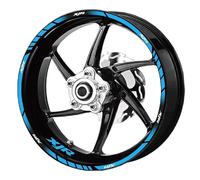 Motorcycle Front and Rear Wheels Sticker Rim Reflective Stripe Wheel Decals for Yamaha XJR 400 1200 1300(Color5)