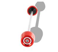 Motorcycle Front Axle Slider Wheel Crash Pads Protector For Ducati For Monster 696 795 796 797 821 1100EVO(Red Silver)