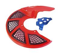 Motorcycle Front Brake Disc Cover Protector Fit for Yamaha YZ250F/450F YZ250FX/450FX 2014-2020 - Aluminum & ABS Rotor Guard Brake Disc Shield (Red-Black)