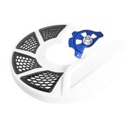 Motorcycle Front Brake Disc Guard Protector Fit for Yamaha WR250R 2007-2014 - Aluminum & ABS Rotor Cover, Lightweight Brake Disc Shield (White-Black)